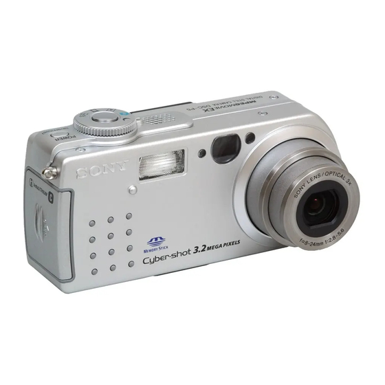 Sony DSC-P3 Operating Instructions  (primary manual) Operating Instructions Manual