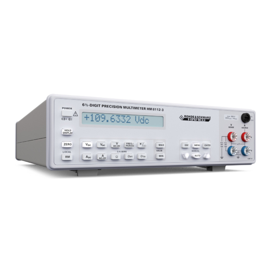 Rohde & Schwarz Hameg HM8112-3 Manual