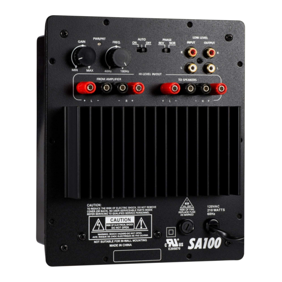 DaytonAudio SA100 User Manual