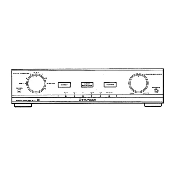 Pioneer A-J7 Operating Instructions Manual