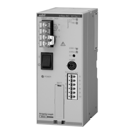 Azbil Infilex BC WY5610 Specifications & Instructions