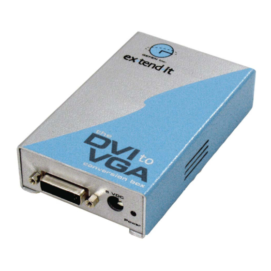 Gefen DVI to VGA Conversion Box User Manual