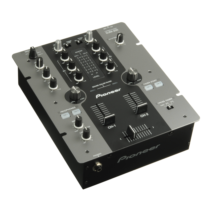 Pioneer DJM-250-W Operating Instructions Manual