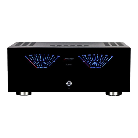 Advance acoustic X-A160 Quick Start Manual