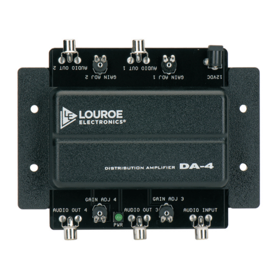 Louroe Electronics DA-4 Installation And Operating Instructions Manual