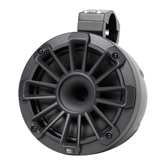 MB QUART NAUTIC NHT1C-116B Quick Start Installation Manual