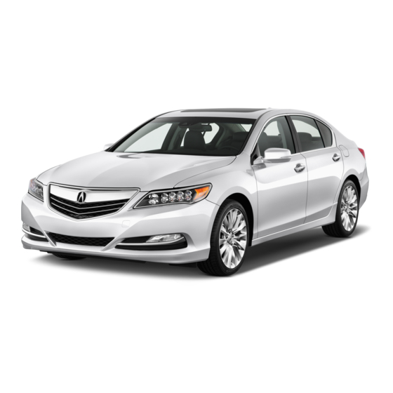 Acura RLX 2015 Advanced Technology Manual