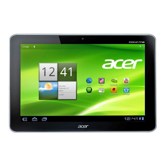 Acer ICONIA TAB A210 Manuals