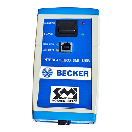 Becker SMI-BOX Install Manual