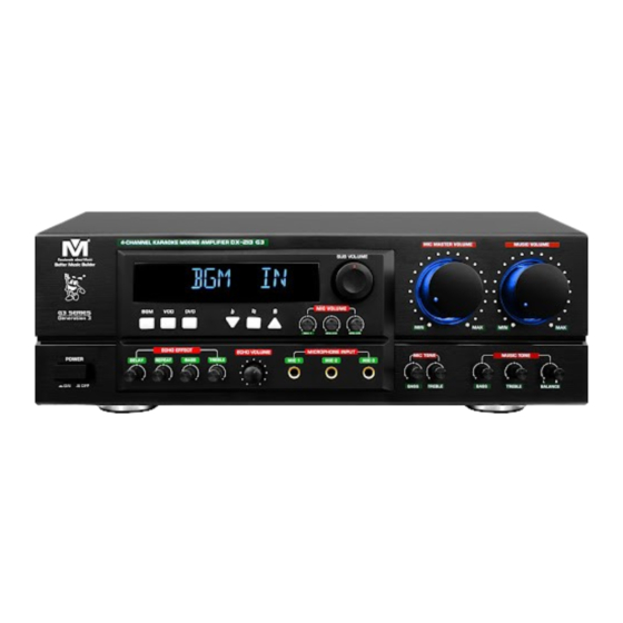 Better Music Builder DX-213 G3 Owner's Manual