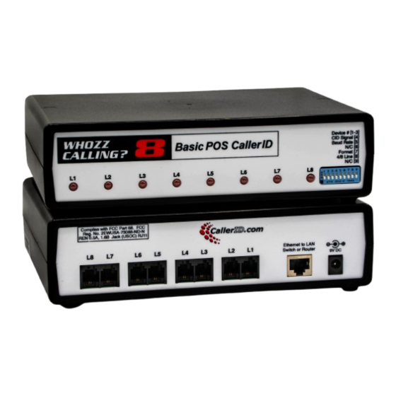 CallerID Whozz Calling? 4 POS Caller ID Technical Manual
