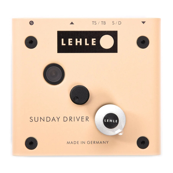 Lehle SUNDAY DRIVER SW II Operating Instructions Manual