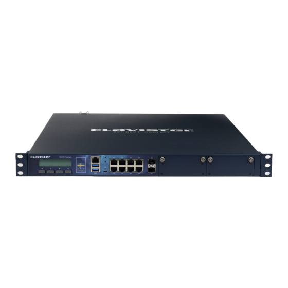 Clavister NetWall 6000 Series Getting Started Manual