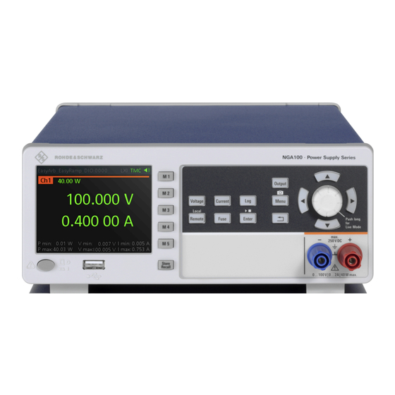 Rohde & Schwarz NGA101 Getting Started