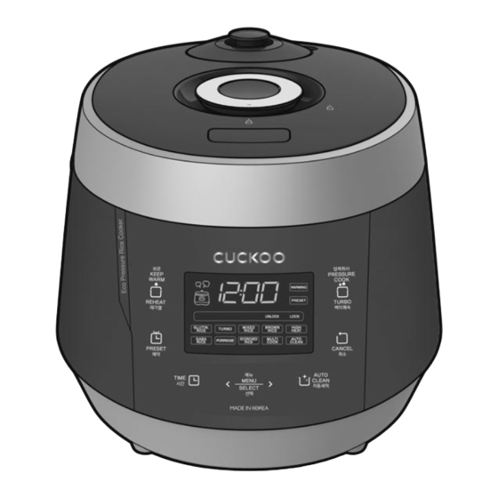 Cuckoo CRP-PK06 Series Operating Instructions Manual