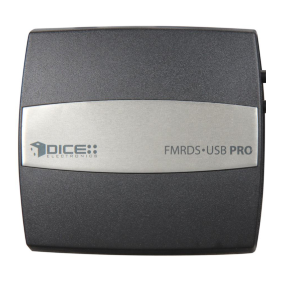 DICE FM-RDS Quick User Manual