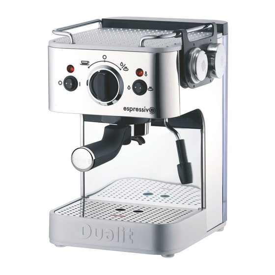 DUALIT ESPRESSIVO COFFEE MACHINE SPECIFICATIONS Pdf Download ManualsLib