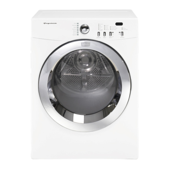 frigidaire affinity dryer model number location