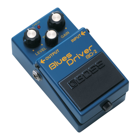 BOSS BD-2 BLUES DRIVER OWNER'S MANUAL Pdf Download | ManualsLib