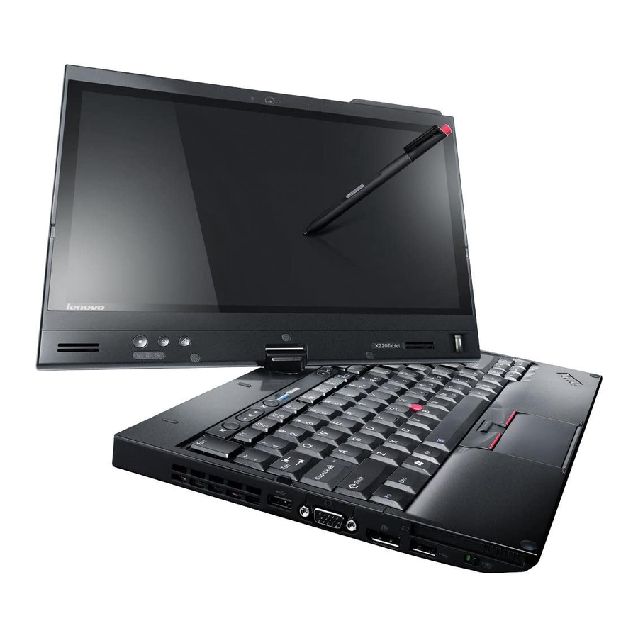 LENOVO THINKPAD X220 TABLET USER MANUAL Pdf Download ManualsLib