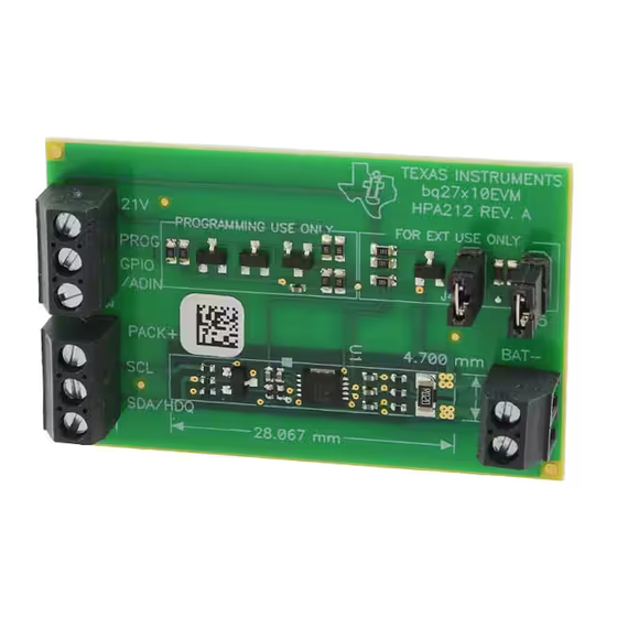 Texas Instruments bq27x10EVM User Manual