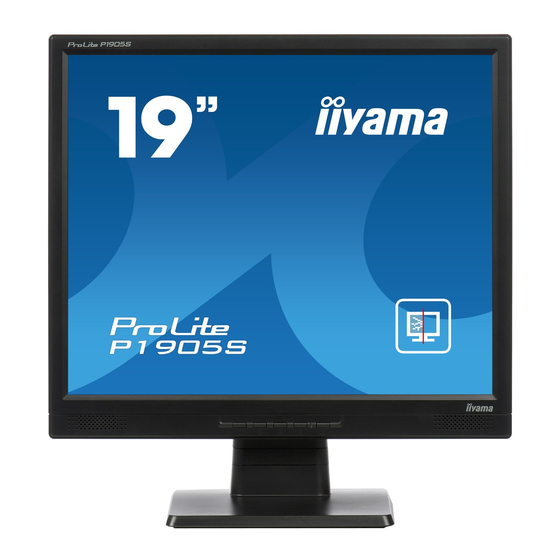 Iiyama ProLite P1905S-2 LCD Monitor Manuals