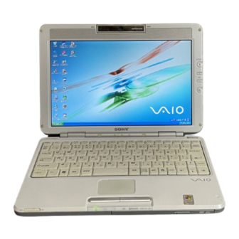 Sony VAIO PCG-TR2 series Quick Start Manual