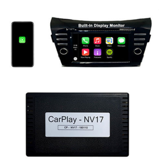 ETC CarPlay NV17 Manuals