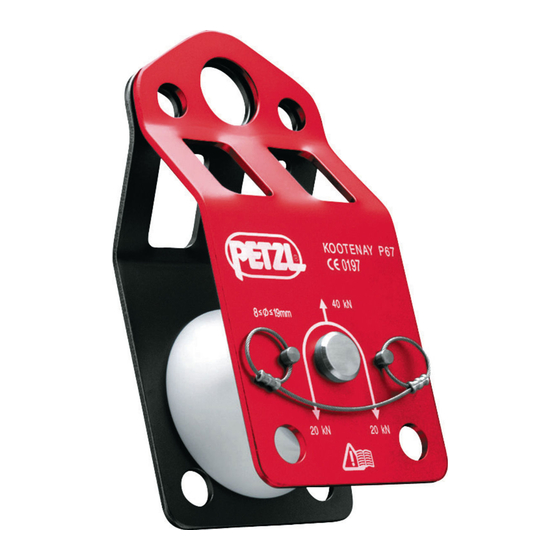Petzl KOOTENAY Technical Notice