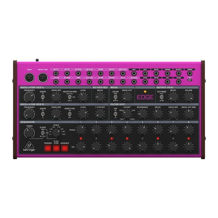 Behringer EDGE Manual