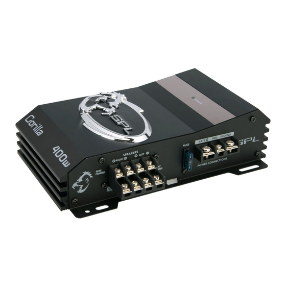 SPL Gorilla GLA4-400 Owner's Manual