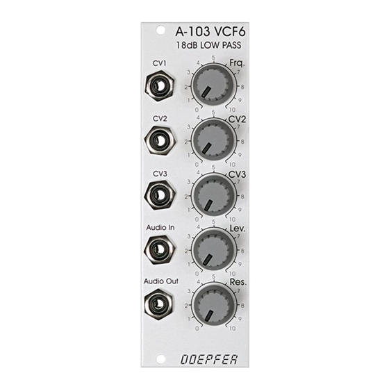 DOEPFER A-103 VCF 6 Manual