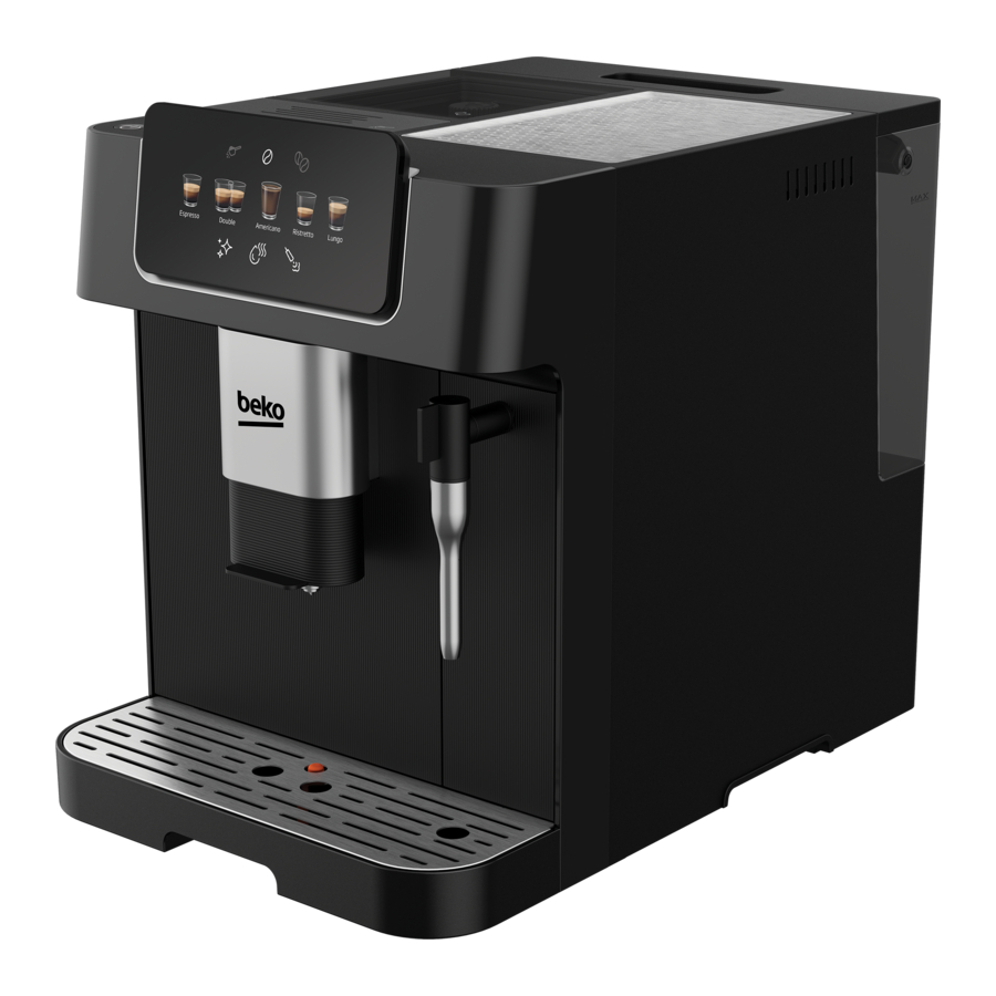 Beko CEG7302 - CaffeExperto Bean To Cup Coffee Machine Steam Wand Manual