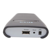 Belkin F8T031 - Bluetooth Wireless USB Printer Adapter Print Server User Manual