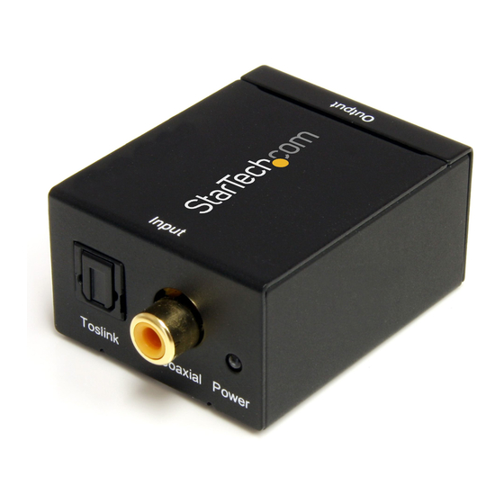 StarTech.com SPDIF2AA Instruction Manual