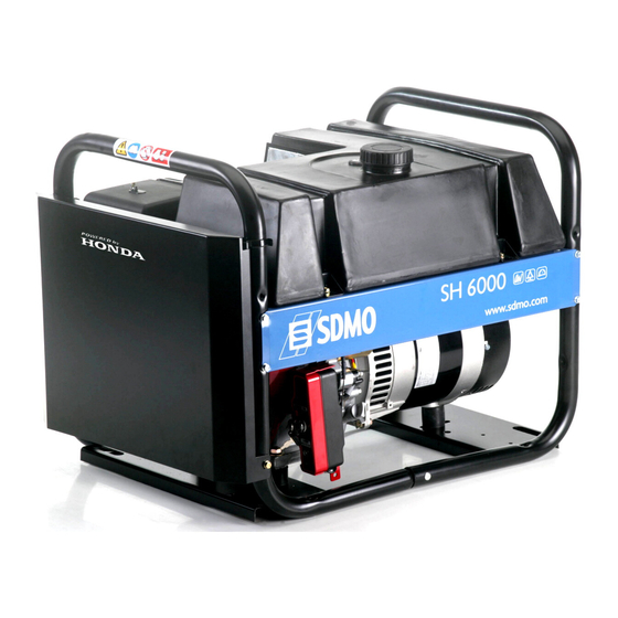 SDMO SH 6000-2 UK Generating Set User And Maintenance Manual