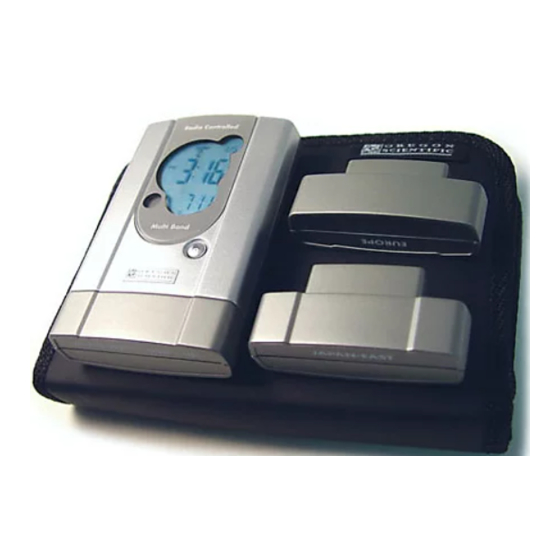 Oregon Scientific Multi-Band Radio-controlled Travel Alarm Clock RMB383A User Manual