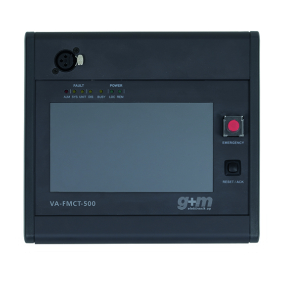 G+M Elektronik VA-FMCT-500 Manuals