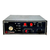 Carson Siren Amplifier SA-500 Installation And Operating Instructions Manual