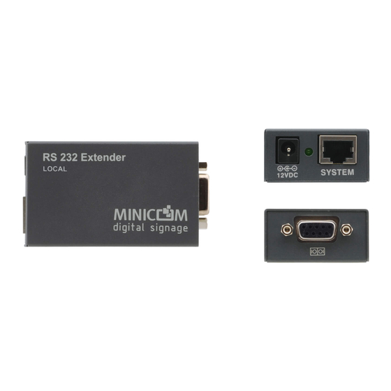 Kramer MINICOM EXT-RS232 User Manual