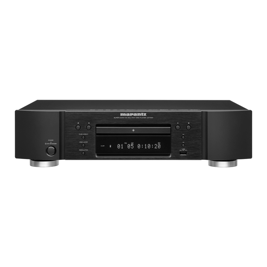 Marantz UD7007 Getting Started