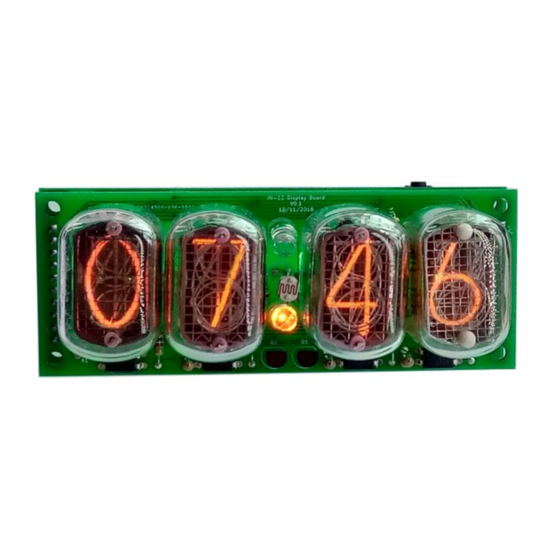 Nixie Clock Wemos Series User Manual