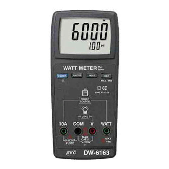 MRC DW-6163 Operation Manual