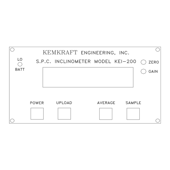 KEMKRAFT KEI-200 Instruction Manual