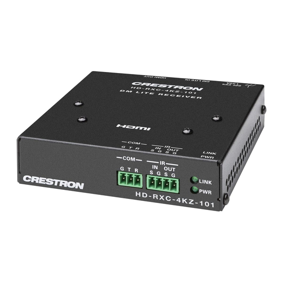 Crestron HD-RXC-4KZ-101-1G Manual