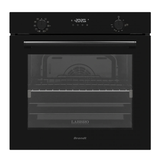 User Manuals: Brandt BOH1325BB Built-in Hydrolyse Oven