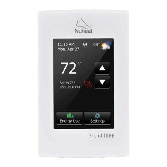 Nuheat SIGNATURE Operating Manual