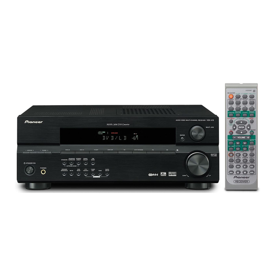 Pioneer VSX-415-S/-K Audio Video Receiver Manuals