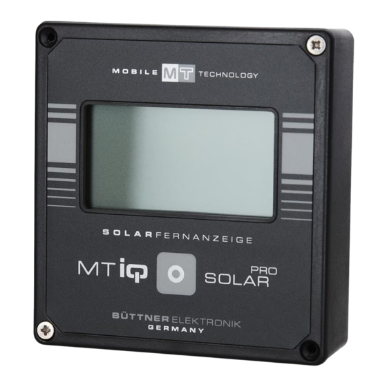 Dometic BUTTNER MT iQ SolarPRO Installation And Operating Manual