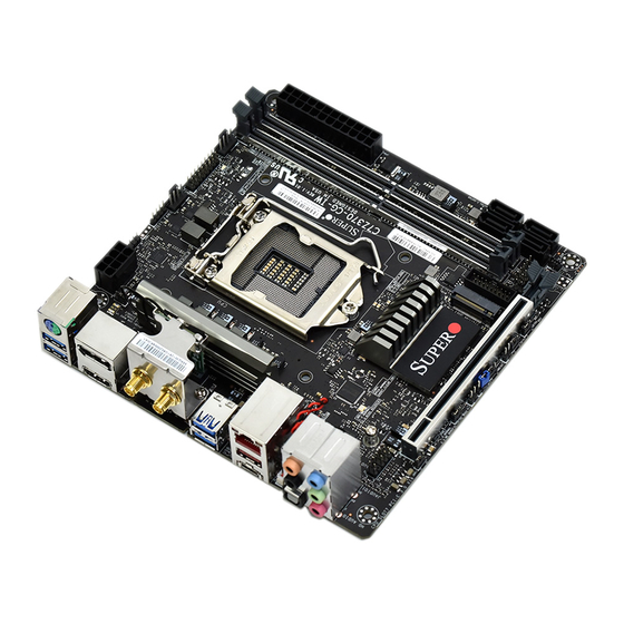 Supero C7Z370-CG-IW Mini-ITX Motherboard Manuals